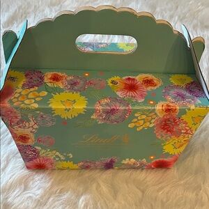 Lindt Floral Gift Box - Teal and Multicolor